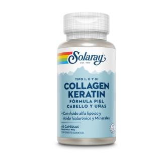 Solaray Collagen Keratin 60 cápsulas