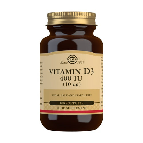 Vitamina D3 400 UI 100 cápsulas blandas