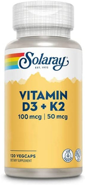 Solaray Vitamina D3 (4000 IU ) + K2 120 cápsulas