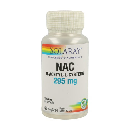 Solaray NAC (forma acetilada del aminoácido L-cisteína) 295 mg 60 vegicaps