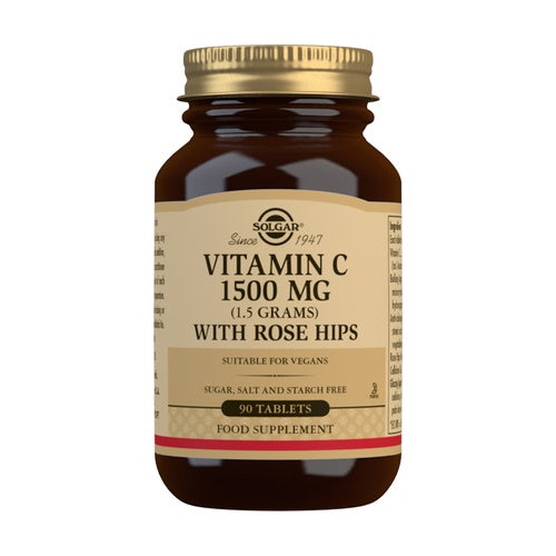 Vitamina C con escaramujos 1500 mg. 90 tabletas