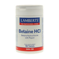 Lamberts Betaina HCL con Pepsina 180 cápsulas