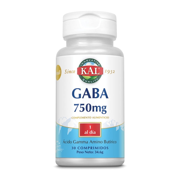 GABA 750mg de KAL - Solaray 30 cápsulas